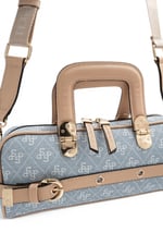 SP1258 Kadın El Çantası Monogram Mavi - Ten SP1258-M178