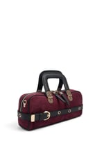 SP1258 Kadın El Çantası Süet Bordo - Siyah SP1258-M12