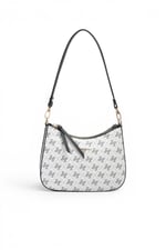 SP1259 Kadın Omuz Çantası Monogram Beyaz - Siyah SP1259-M178