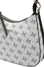 SP1259 Kadın Omuz Çantası Monogram Beyaz - Siyah SP1259-M178