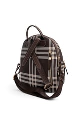 SP1265 Kadın Sırt Çantası Ekose Kahve - Kahve SP1265-M212