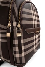 SP1265 Kadın Sırt Çantası Ekose Kahve - Kahve SP1265-M212