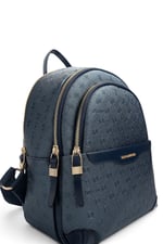 SP1265 Kadın Sırt Çantası Logolu Lacivert - Lacivert SP1265-M46
