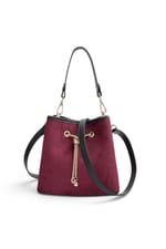 SP1266 Kadın Çapraz Çanta Süet Bordo - Siyah SP1266-M12