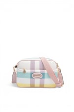 SP1267 Kadın Çapraz Çanta Ekose Lila - Pembe SP1267-M71