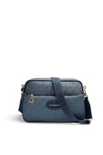 SP1267 Kadın Çapraz Çanta Logolu Lacivert - Lacivert SP1267-M46