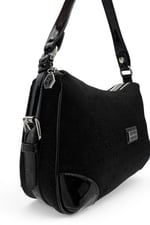 SP1269 Kadın Omuz Çantası Fashion Siyah - Rugan Siyah SP1269-M158