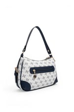 SP1269 Kadın Omuz Çantası Monogram Beyaz - Lacivert SP1269-M178
