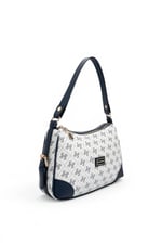 SP1269 Kadın Omuz Çantası Monogram Beyaz - Lacivert SP1269-M178