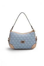 SP1269 Kadın Omuz Çantası Monogram Mavi-Ten