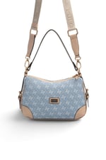 SP1269 Kadın Omuz Çantası Monogram Mavi-Ten