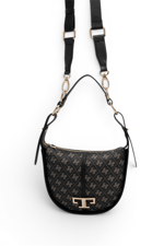 SP1270 Kadın Omuz Çantası Monogram Füme-Siyah SP1270-M178