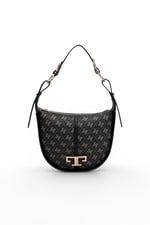SP1270 Kadın Omuz Çantası Monogram Füme-Siyah SP1270-M178