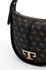 SP1270 Kadın Omuz Çantası Monogram Füme-Siyah SP1270-M178