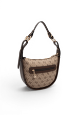 SP1270 Kadın Omuz Çantası Monogram Koyu Bej-Kahve SP1270-M178