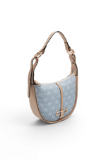 SP1270 Kadın Omuz Çantası Monogram Mavi-Ten SP1270-M178