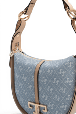 SP1270 Kadın Omuz Çantası Monogram Mavi-Ten SP1270-M178