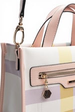 SP1271 Kadın El Çantası Ekose Lila - Pembe SP1271-M71