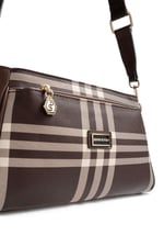 SP1273 Kadın Çapraz Çanta Çizgili Ekose Kahve - Kahve SP1273-M212