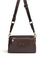 SP1273 Kadın Çapraz Çanta Düz Kahve - Kahve SP1273-M105