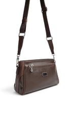 SP1273 Kadın Çapraz Çanta Düz Kahve - Kahve SP1273-M105