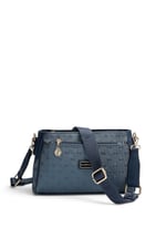 SP1273 Kadın Çapraz Çanta Logolu Lacivert - Lacivert SP1273-M46