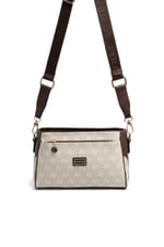 SP1273 Kadın Çapraz Çanta Monogram Taş-Kahve