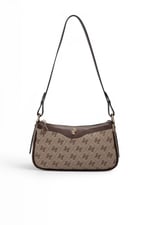 SP1274 Kadın Çapraz Çanta Monogram Koyu Bej - Kahve SP1274-M178