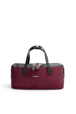 SP1276 Kadın El Çantası Süet Bordo - Siyah SP1276-M12