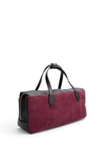 SP1276 Kadın El Çantası Süet Bordo - Siyah SP1276-M12