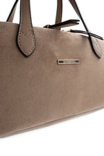 SP1276 Kadın El Çantası Süet Vizon - Latte SP1276-M12