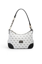 SP1277 Kadın Omuz Çantası Monogram Beyaz - Siyah SP1277-M178
