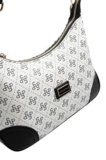 SP1277 Kadın Omuz Çantası Monogram Beyaz - Siyah SP1277-M178