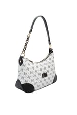 SP1277 Kadın Omuz Çantası Monogram Beyaz - Siyah SP1277-M178