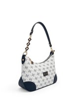SP1277 Kadın Omuz Çantası Monogram Beyaz - Lacivert SP1277-M178