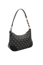 SP1277 Kadın Omuz Çantası Monogram Füme - Siyah SP1277-M178