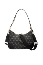 SP1277 Kadın Omuz Çantası Monogram Füme - Siyah SP1277-M178