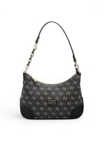 SP1277 Kadın Omuz Çantası Monogram Füme - Siyah SP1277-M178
