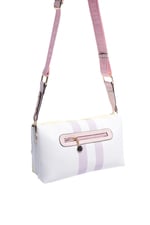 SP1278 Kadın Çapraz Çanta Ekose Lila-Pembe