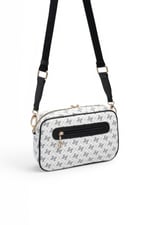 SP1280 Kadın Çapraz Çanta Monogram Beyaz - Siyah SP1280-M178