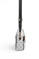 SP1280 Kadın Çapraz Çanta Monogram Beyaz - Siyah SP1280-M178