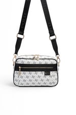 SP1280 Kadın Çapraz Çanta Monogram Beyaz - Siyah SP1280-M178