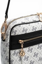 SP1280 Kadın Çapraz Çanta Monogram Beyaz - Siyah SP1280-M178