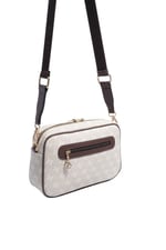 SP1280 Kadın Çapraz Çanta Monogram Taş-Kahve