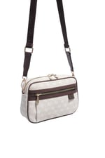 SP1280 Kadın Çapraz Çanta Monogram Taş-Kahve
