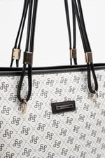 SP1282 Kadın Omuz Çantası Monogram Beyaz - Siyah SP1282-M178