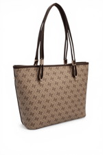 SP1282 Kadın Omuz Çantası Monogram Koyu Bej-Kahve