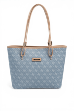 SP1282 Kadın Omuz Çantası Monogram Mavi-Ten