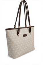 SP1282 Kadın Omuz Çantası Monogram Taş-Kahve