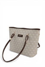 SP1282 Kadın Omuz Çantası Monogram Taş-Kahve